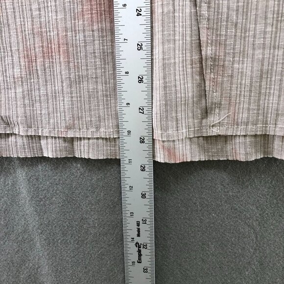 POL Tie Dye Ribbed Henley Tee Top Womens Large L Ivory Taupe SMT1686 - Picture 12 of 12